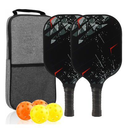 Pickleball Paddles Set of 2 USAPA Approved Fiber Glass Pickle Ball Racket Indoor Outdoor Game 4 Balls Carrying Bag Racquet Sets