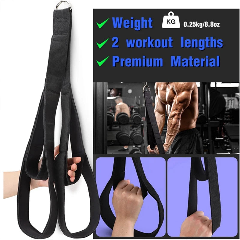 1 PC Fitness Tricep Rope Pull Down Workout Tricep Rope Cable Attachment Strength